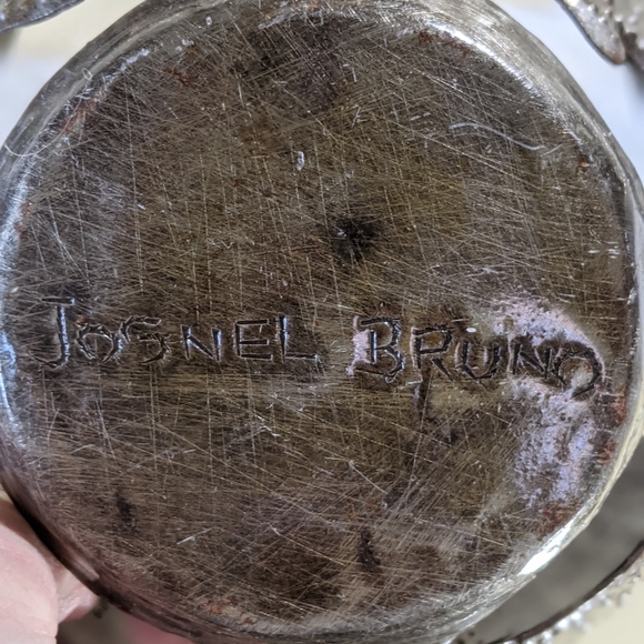 Vtg Josnel Bruno Handmade Upcycled Metal Work Bowl - Picture 5 of 6